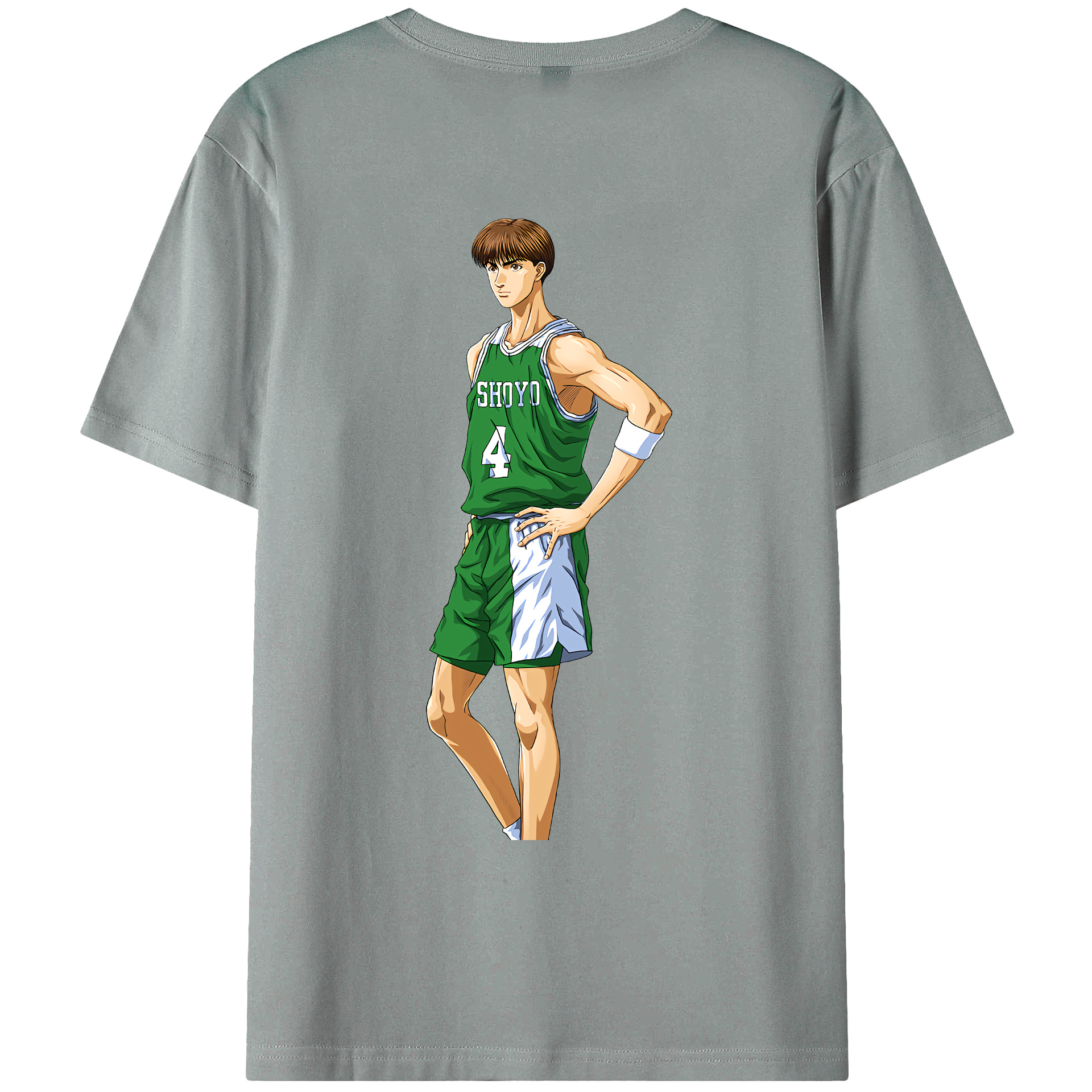 （画像用） SLAM DUNK／スラムダンク 綿100％ メンズ半袖Tシャツ（バックプリント） 通気性